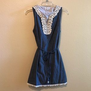 Mud Pie Embroidered Chambray Dress